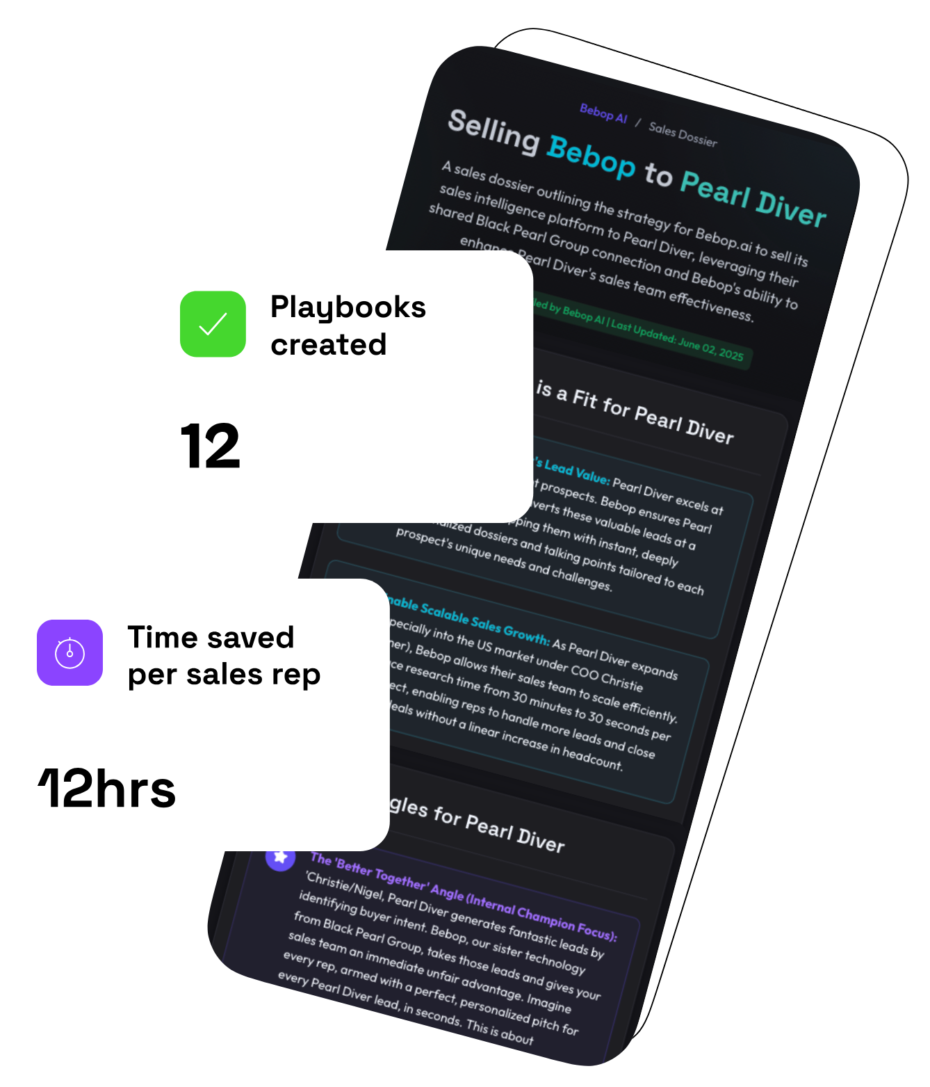 Bebop AI Playbook Interface